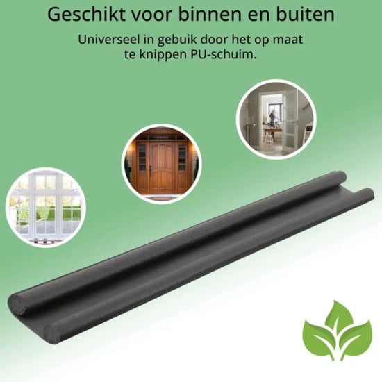WDMT Universele tochtstrip voor deuren zwart - Image 3
