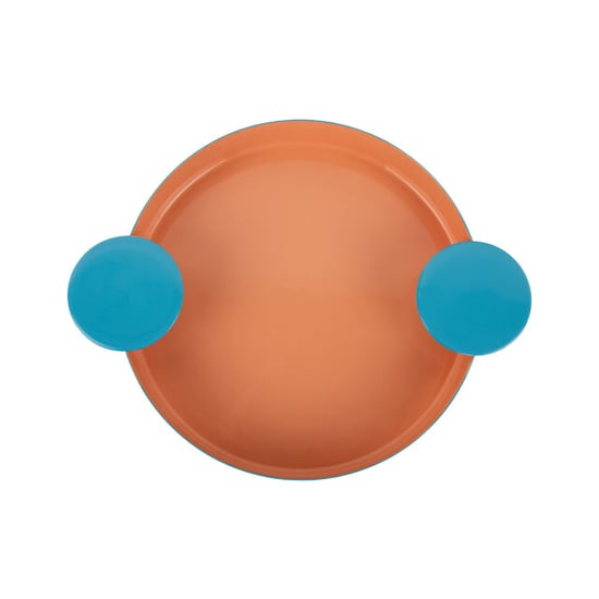 Present Time dienblad double funky medium peach orange & aqua blue - Image 2