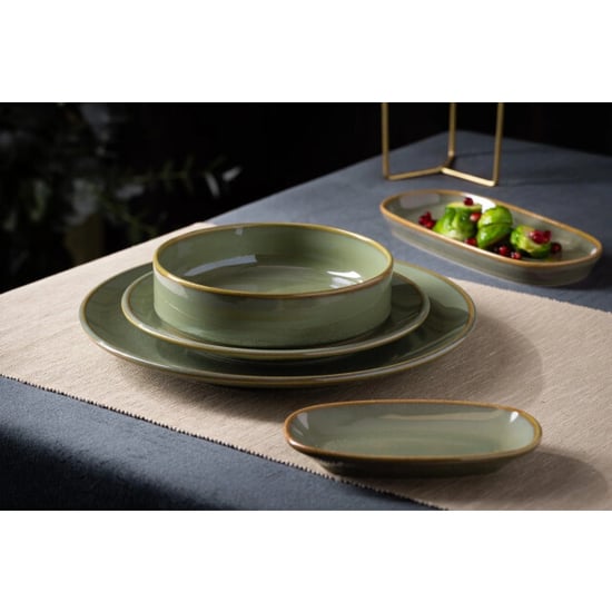 Bonna Serveerschaal sage hygge porselein 21 cm set van 2 - Image 2
