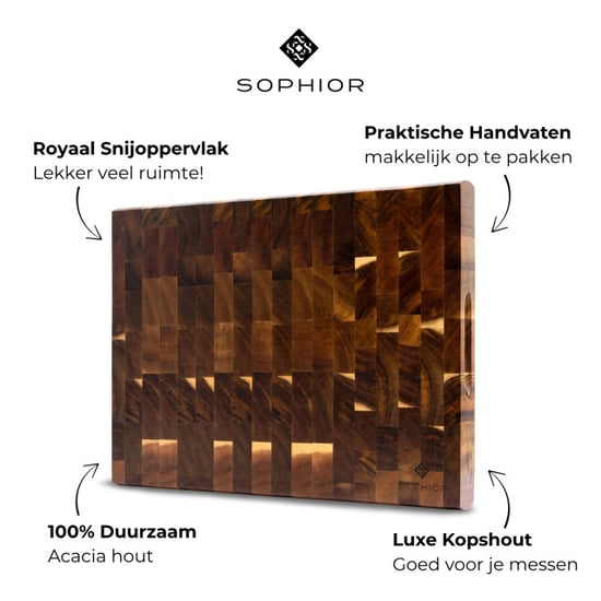Sophior Hakblok acacia hout - Image 5