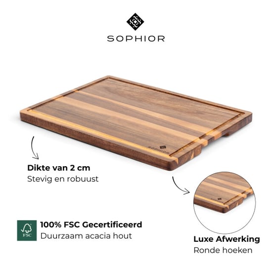 Sophior Snijplank van acacia hout groot - Image 3