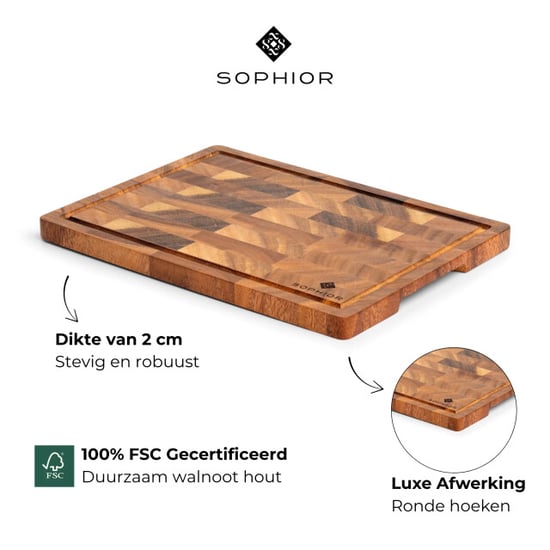 Sophior Snijplank van walnoot hout - Image 3