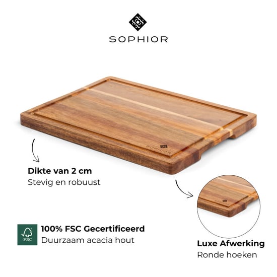 Sophior Snijplank van acacia hout - Image 5