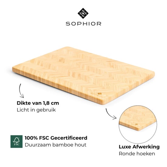 Sophior Snijplank van bamboe hout groot - Image 2