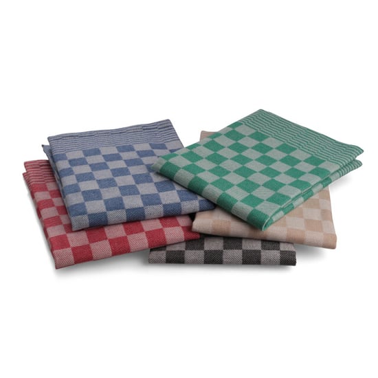 DoubleDry Luxe theedoeken set 36 stuks 50x70 6 kleuren blokpatroon geblokt - - Image 2