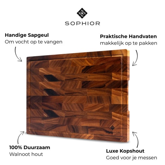 Sophior Snijplankenset van walnoot hout - Image 3