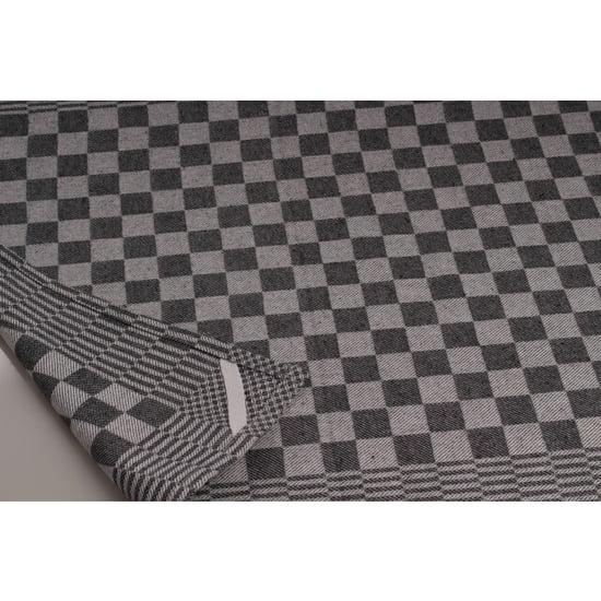 DoubleDry Theedoeken set 12 stuks 50x70 cm 100% katoen blokpatroon - - Image 2