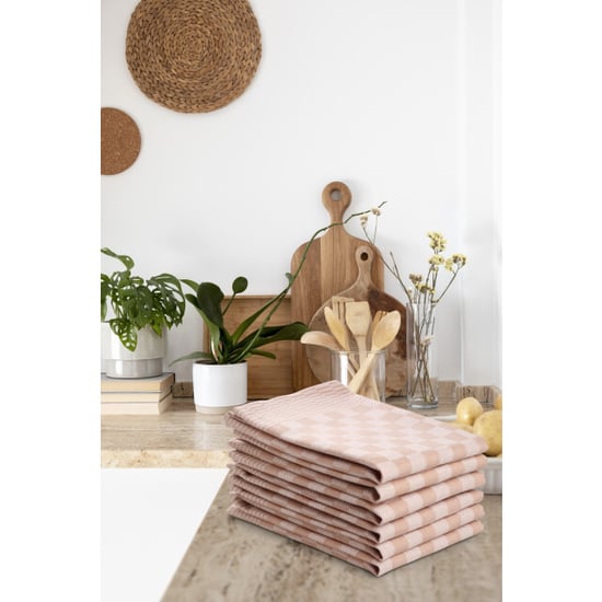 DoubleDry Theedoeken set 12 stuks 50x70 cm 100% katoen blokpatroon - - Image 2
