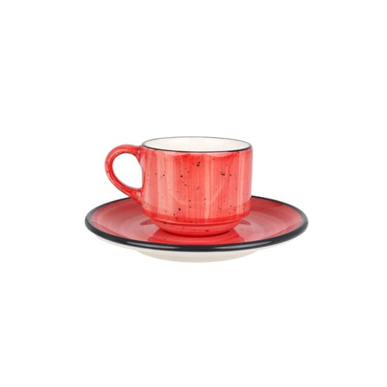 Bonna Koffie kopjes & schotel aura passion porselein set van 6 - Image 1