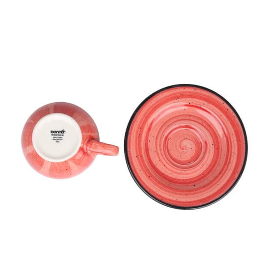 Bonna Koffie kopjes & schotel aura passion porselein set van 6 - Image 2
