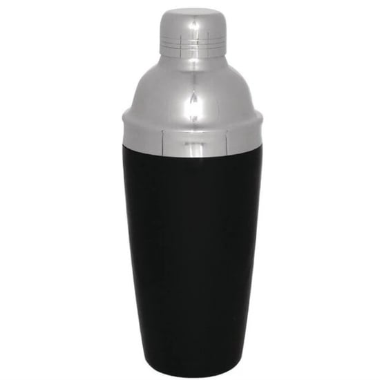 Casa di Elturo Cocktailshaker blackjack – rvs – zwart – Ø 9,5 x h 22 cm - Image 1