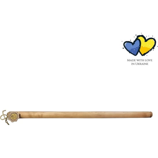 Maysternya Extra lange houten deegroller 70 x 3,3 cm bruin - Image 2