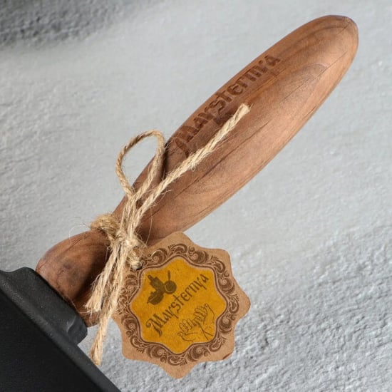 Maysternya Grillpan gietijzer met houten handvat 28 x 28 x 4 cm zwart - Image 4