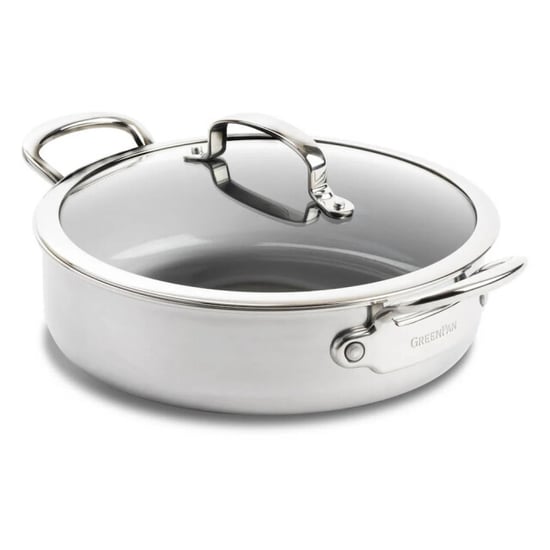 Greenpan Premiere hapjespan met deksel 26 cm rvs - Image 2