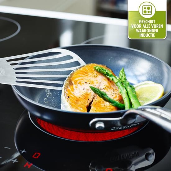 Greenpan Barcelona keramische hapjespan 28 cm met glazen deksel - Image 5