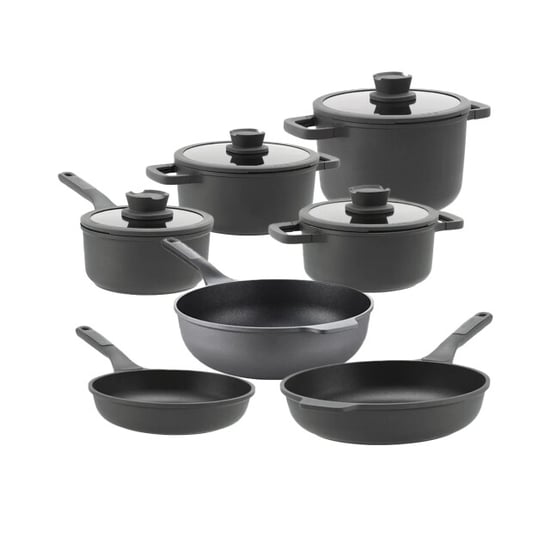BergHOFF Pannenset leo stone+ 11 delig downdraft met gratis essentials serveertang 34cm - Image 2