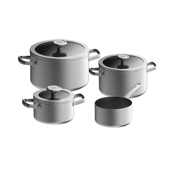 BergHOFF Leo pannenset graphite 4 delig gerecycled rvs - Image 3