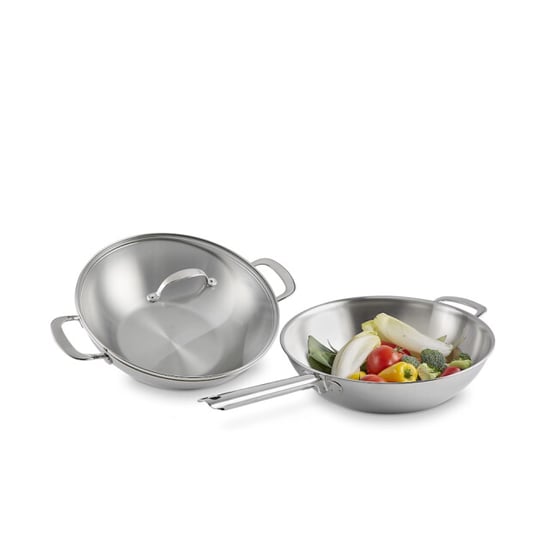 Habonne Avance triply wok 34 cm rvs met glasdeksel - Image 3