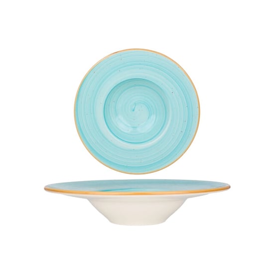 Bonna Pastabord aqua porselein 28 cm (400cc) set van 2 - Image 1