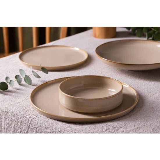 Bonna Pastabord sand hygge porselein 28 cm 400 cc set van 2 - Image 2