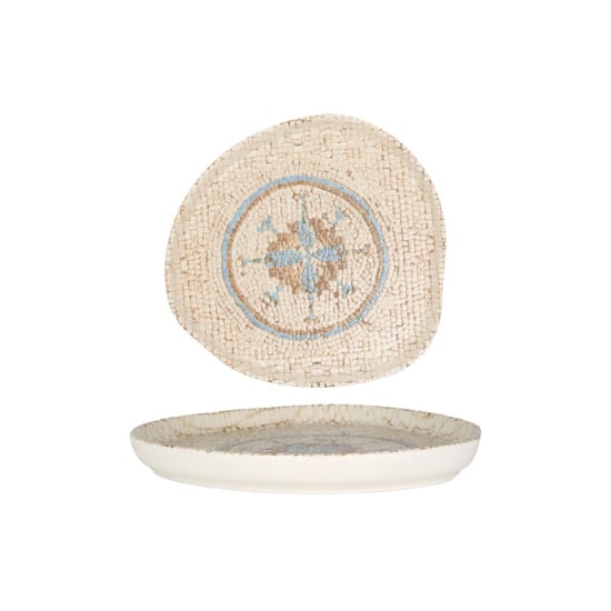 Rinart Dinerbord celest porselein 26 cm set van 6 - Image 1