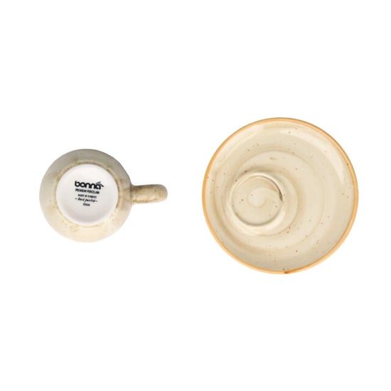 Bonna Espresso kopjes & schotel aura terrain porselein set van 6 - Image 2