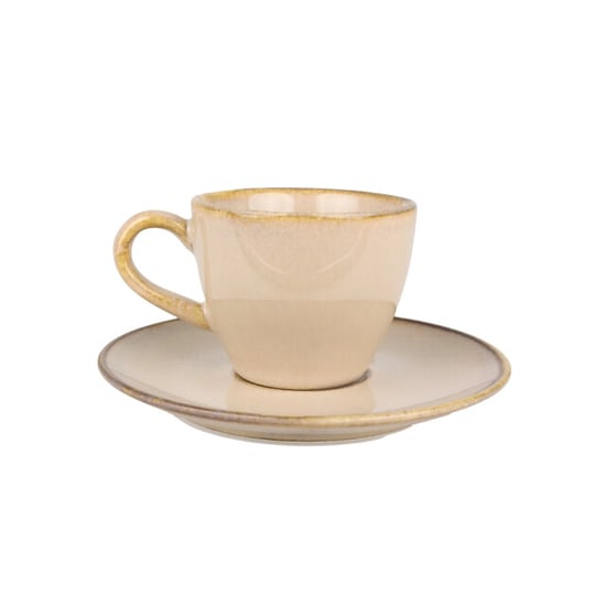 Bonna Espresso kopjes & schotel sand hygge porselein set van 6 - Image 1