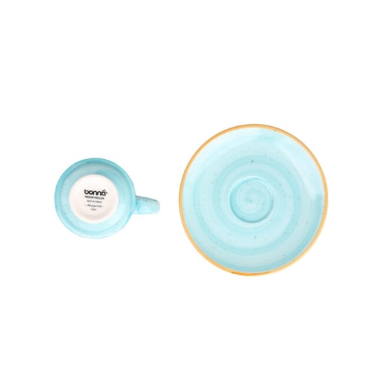 Bonna Espresso kopjes & schotel aura aqua porselein set van 6 - Image 2