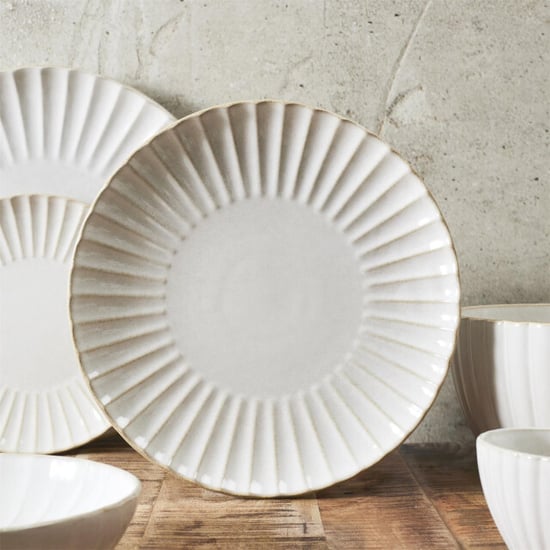 Home Deco Factory Servies 6 persoons 18-delig vlora stoneware aardwerk creme - Image 2