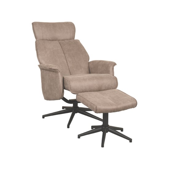 Label51 Fauteuil verdal - micro suede incl. hocker 79x77x109 cm - Image 2