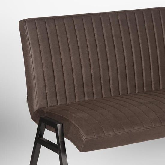 Label51 Eetkamerbank matz antraciet microfiber 175 cm - Image 2