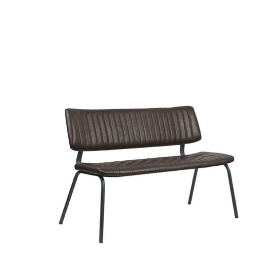 Label51 Eetkamerbank gusto donker pu-leder 120 cm - Image 1