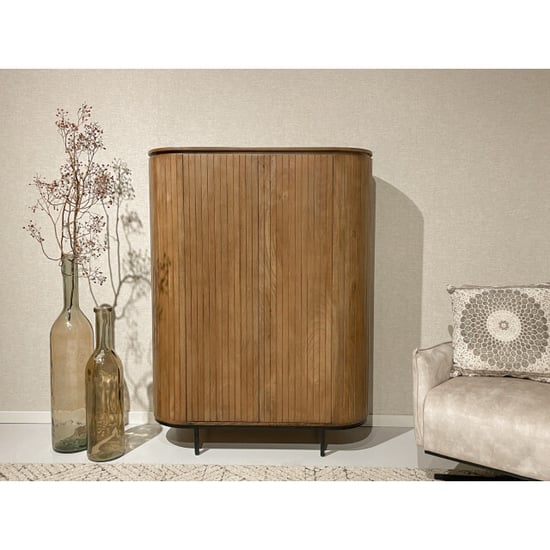 Livingfurn kabinetkast noor natural 150cm mangohout / gecoat staal - Image 3