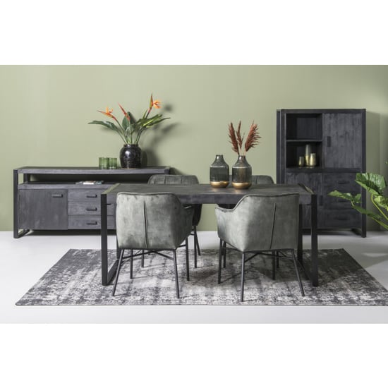Livingfurn kabinetkast norris 100 cm mangohout / gecoat staal - Image 2