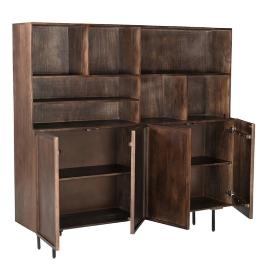 Livingfurn kabinetkast elan 180cm mangohout / gecoat staal - Image 5