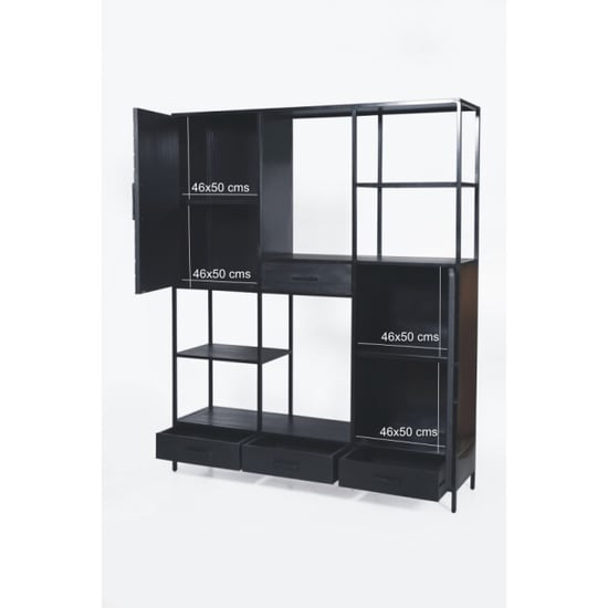 Livingfurn kabinetkast york 160cm mangohout / gecoat staal - Image 3