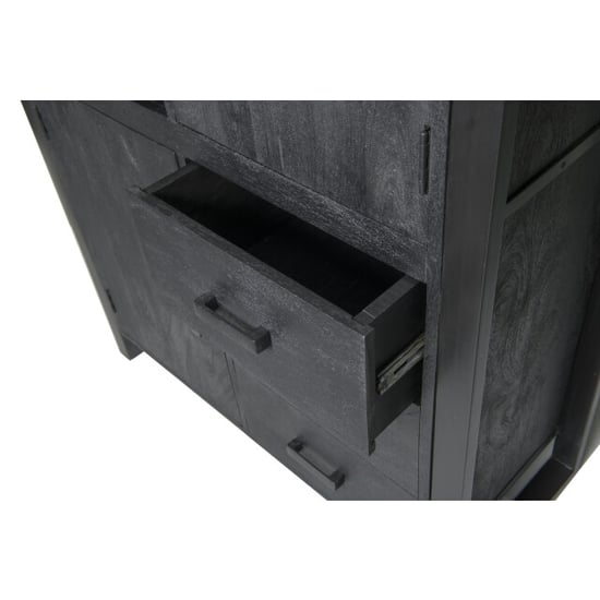 Livingfurn kabinetkast norris 100 cm mangohout / gecoat staal - Image 5
