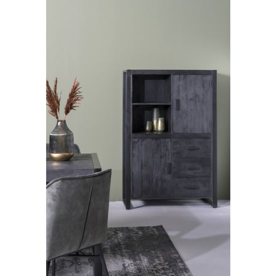 Livingfurn kabinetkast norris 100 cm mangohout / gecoat staal - Image 6