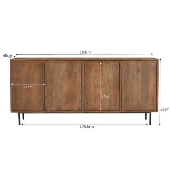 Livingfurn dressoir elan 180x75x40 cm mangohout - Image 2