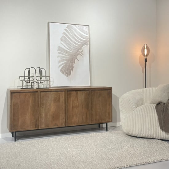 Livingfurn dressoir elan 180x75x40 cm mangohout - Image 5