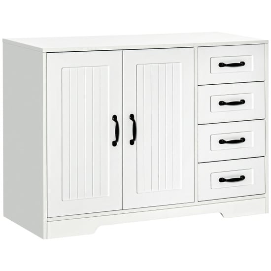 4goodz Buffetkast met 4 laden 40x105x76 cm wit - Image 1