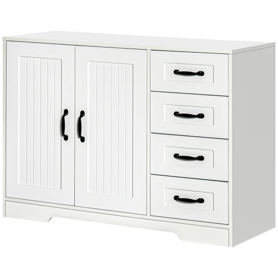 4goodz Buffetkast met 4 laden 40x105x76 cm wit - Image 2