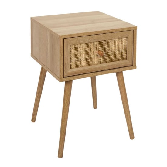 Home Deco Factory 4goodz bali nachtkastje vierkant met lade 39x39x55 cm bohemian - Image 1