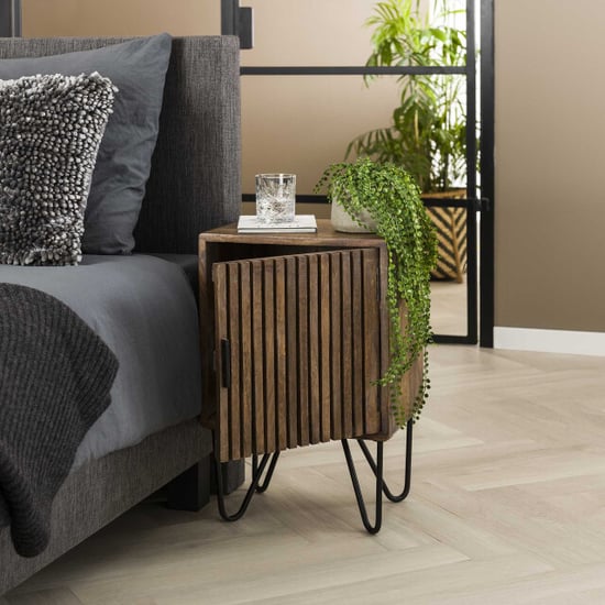 Hoyz Hoyz set van 2 nachtkastjes tweak massief mangohout - 40x30x60 - Image 3