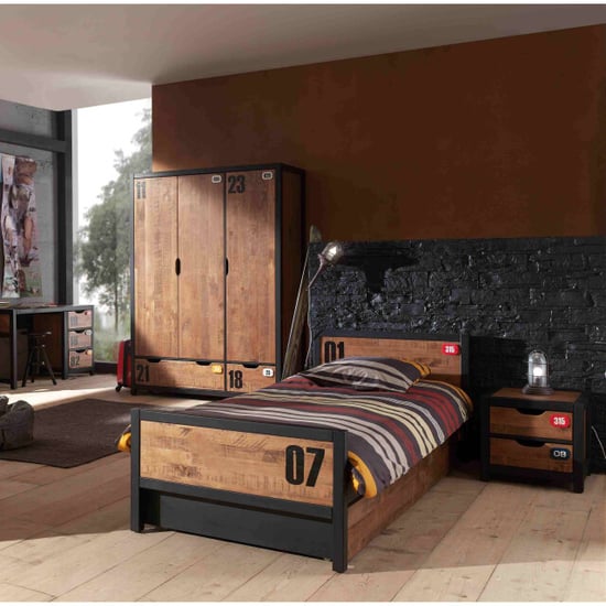 Lucevi alex bed + nachtkastje + rolbed + bureau + 3 deurs kleerkast - - Image 1