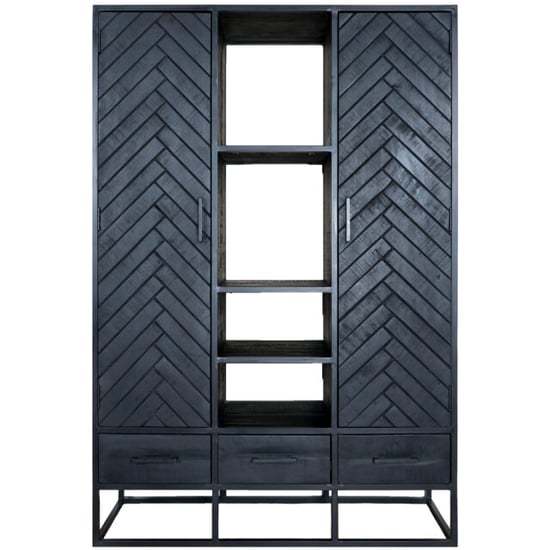 Home67 Kast raya visgraat mangohout 180 x 120 cm - Image 1