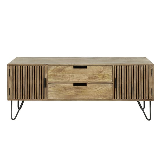 Hoyz Hoyz tv-meubel tweak massief mangohout tv-kast 135x35x55 - Image 2