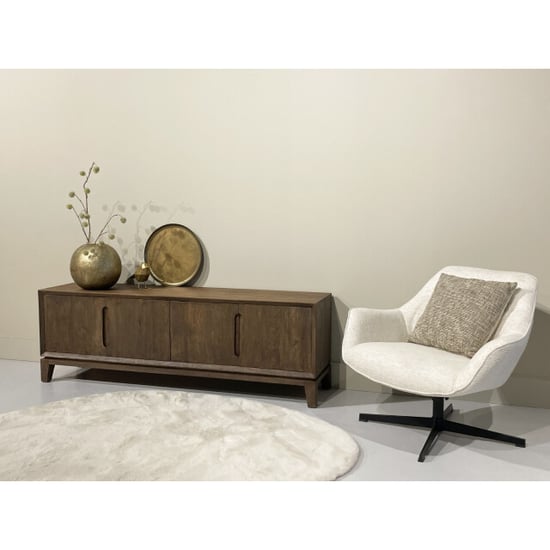 Livingfurn tv meubel cortez 170x55x40 cm mangohout - Image 2