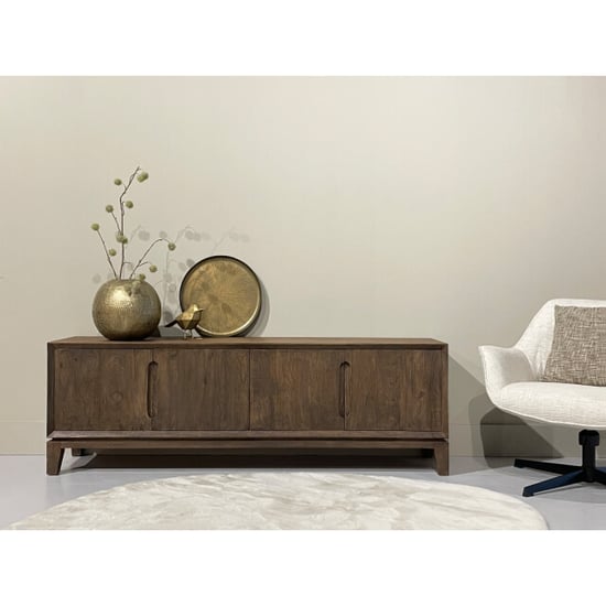 Livingfurn tv meubel cortez 170x55x40 cm mangohout - Image 3