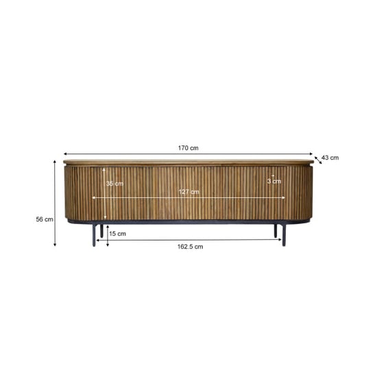 Livingfurn tv-meubel lausanne teakhout 170cm - Image 3